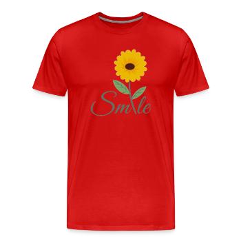 Smile - T-shirt bio Premium Homme - rouge - Devant - Damien (186cm)