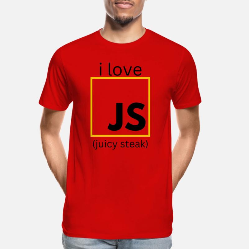 JavaScript web developer funny programming Men's Premium Organic T-Shirt