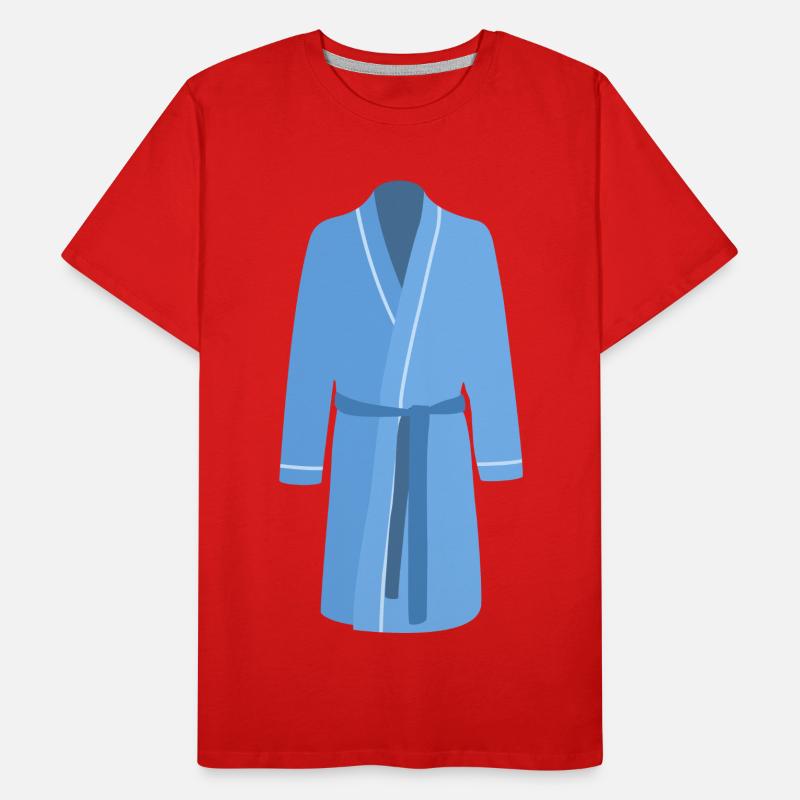 blauer Bademantel Männer Premium Bio T-Shirt