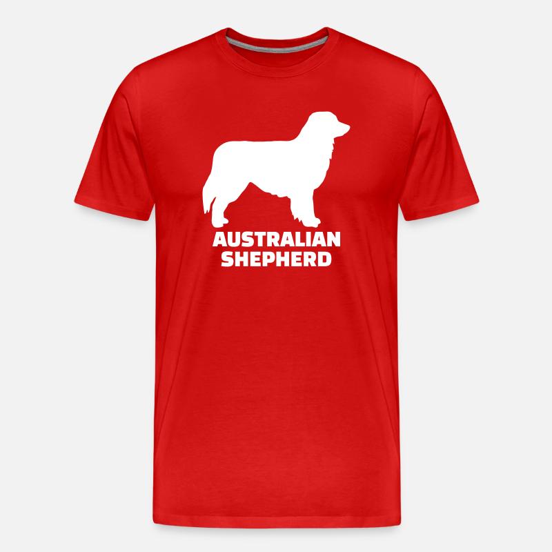 Australian Shepherd - Männer Premium Bio T-Shirt - Rot