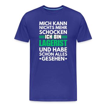 Nicht schockbarer Lagerist - Männer Premium Bio T-Shirt - Königsblau - Vorne - Damien (186cm)