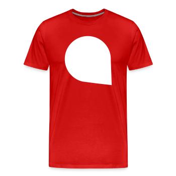 Bubble Speech Bubble Talking message - Men's Premium Organic T-Shirt - red - Front - Damien (186cm)