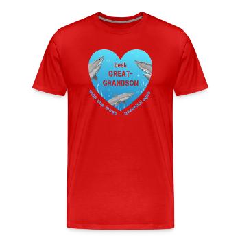 meilleur arrière-petit-fils - T-shirt bio Premium Homme - rouge - Devant - Damien (186cm)