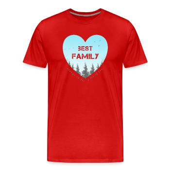 best family - Männer Premium Bio T-Shirt - Rot - Vorne - Damien (186cm)