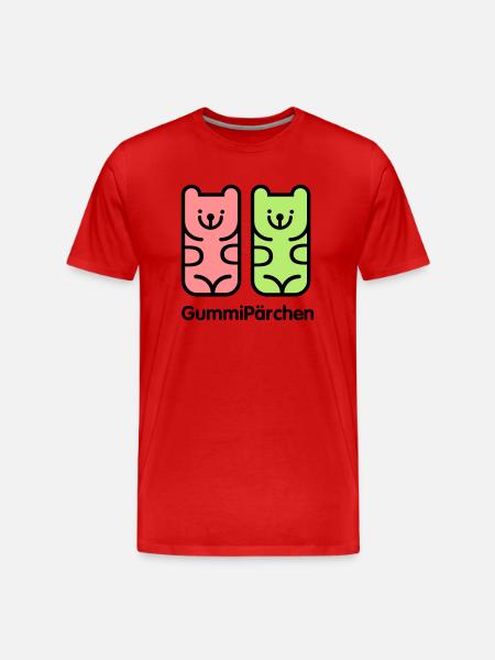 GummiPärchen - Männer Premium Bio T-Shirt - Rot