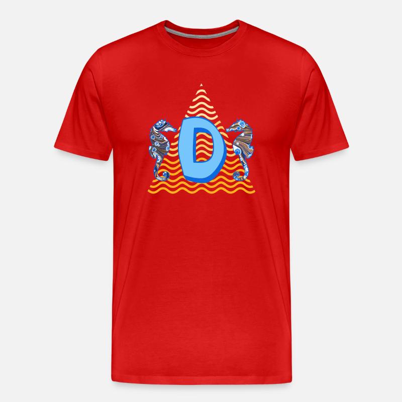 seepferdchen e 262 d - Männer Premium Bio T-Shirt - Rot