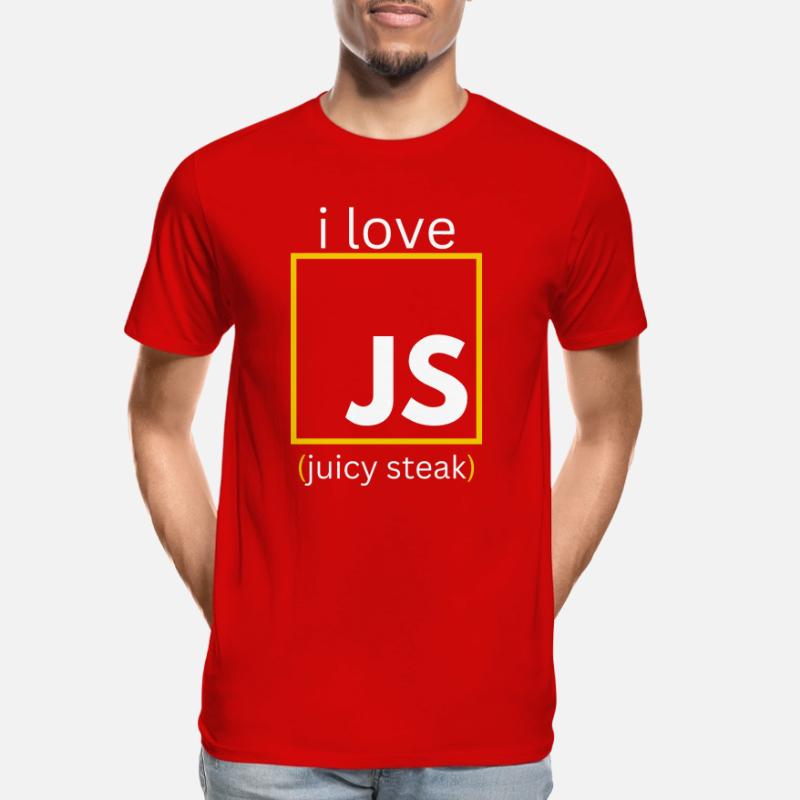 JavaScript web developer funny programming Men's Premium Organic T-Shirt