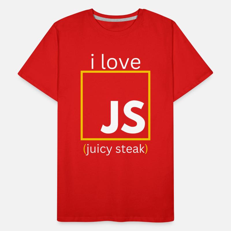 JavaScript web developer funny programming Men's Premium Organic T-Shirt