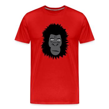 Gorilla - T-shirt bio Premium Homme - rouge - Devant - Damien (186cm)