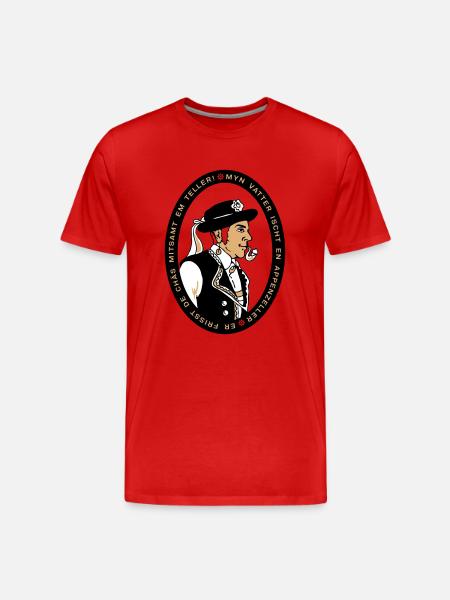 Appenzeller Spruch - Männer Premium Bio T-Shirt - Rot