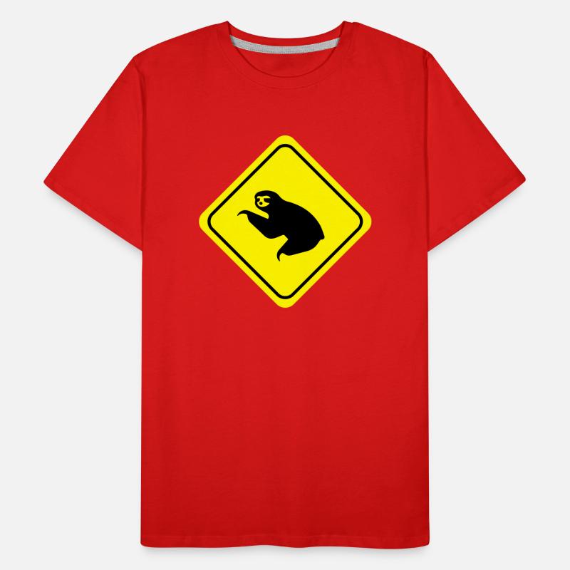 Sloth Warning Men's Premium Organic T-Shirt