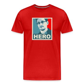 hero - Men's Premium Organic T-Shirt - red - Front - Damien (186cm)