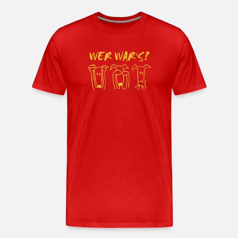 wer-wars? - Männer Premium Bio T-Shirt - Rot