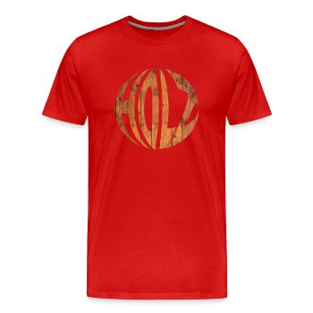 Holz Kugel Holzkugel - Männer Premium Bio T-Shirt - Rot - Vorne - Damien (186cm)