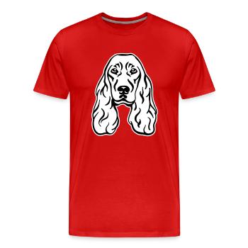 Cocker Spaniel - Men's Premium Organic T-Shirt - red - Front - Damien (186cm)