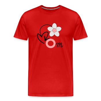 Mom - T-shirt bio Premium Homme - rouge - Devant - Damien (186cm)