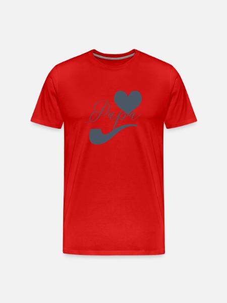 J'aime papa - T-shirt bio Premium Homme - rouge