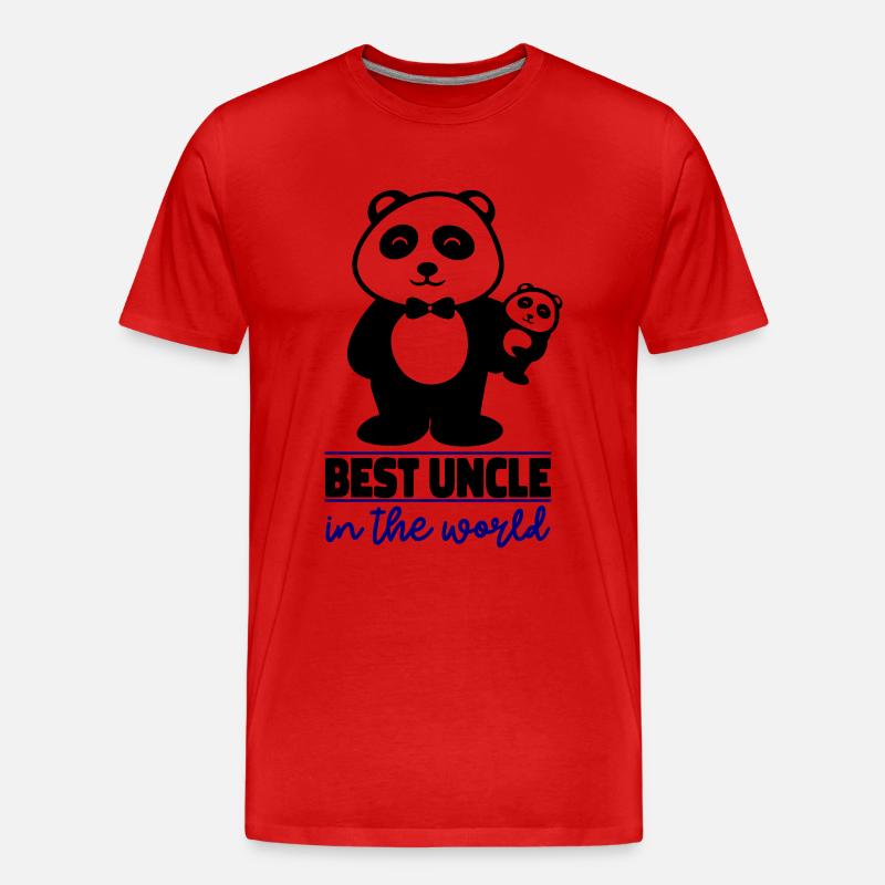 Bester Onkel der Welt - Männer Premium Bio T-Shirt - Rot