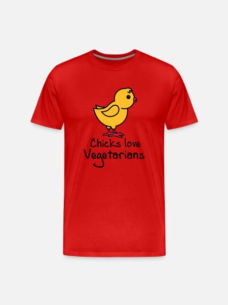 vegetarians - Men's Premium Organic T-Shirt - red