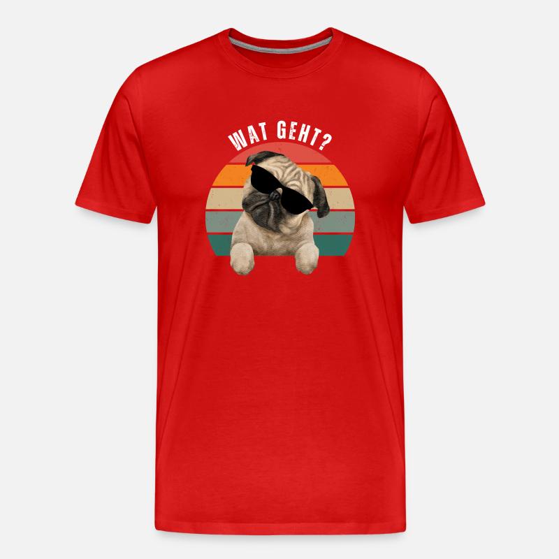 Cooler Mops - Wat geht? - Männer Premium Bio T-Shirt - undefined