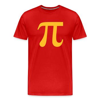 Pi - T-shirt bio Premium Homme - rouge - Devant - Damien (186cm)