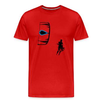 Kiter - Männer Premium Bio T-Shirt - Rot - Vorne - Damien (186cm)
