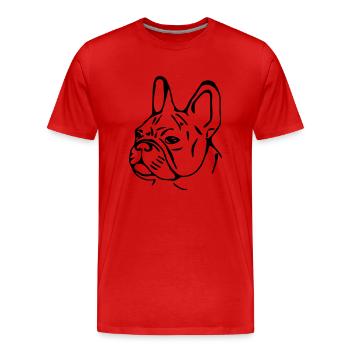 caddy bullykopf - Männer Premium Bio T-Shirt - Rot - Vorne - Damien (186cm)