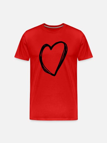 Heart - Heart - Men's Premium Organic T-Shirt - red