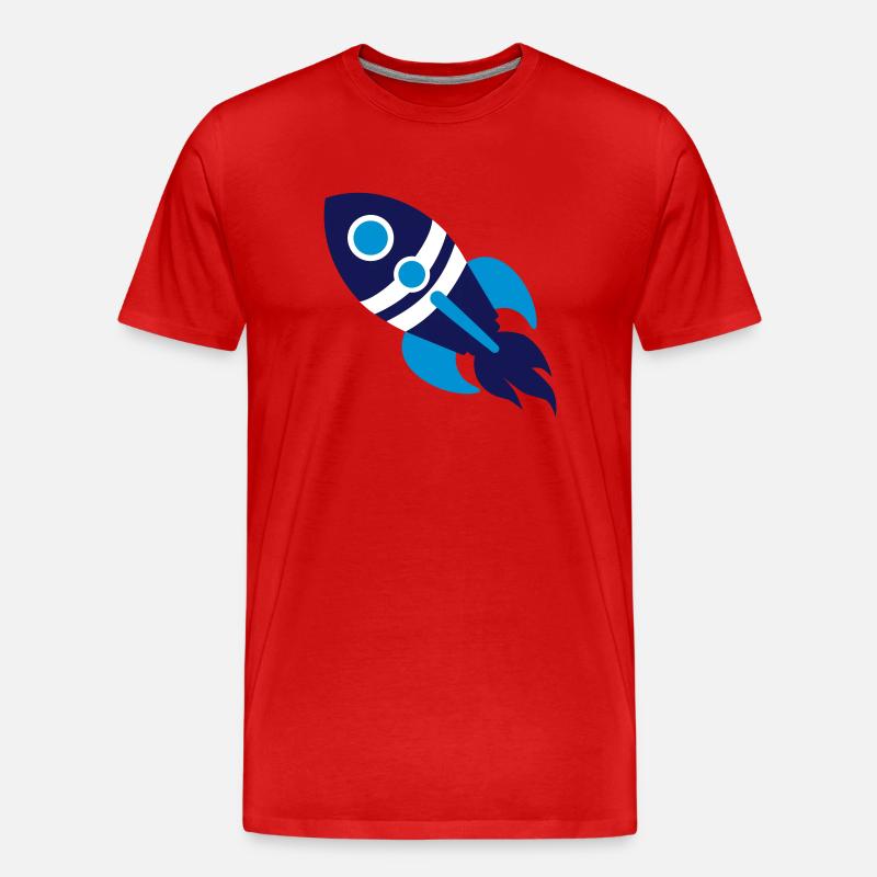 Rakete - Männer Premium Bio T-Shirt - Rot