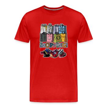 Shopping - Men's Premium Organic T-Shirt - red - Front - Damien (186cm)