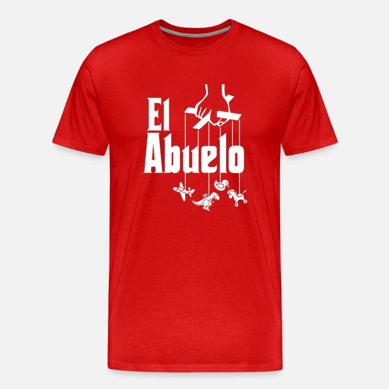 El Abuelo Spanisch Opa Grossvater - Männer Premium Bio T-Shirt - Rot