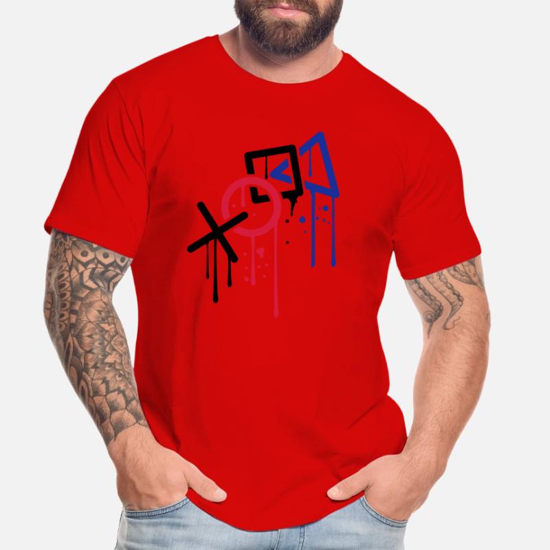 drop graffiti controller silhouette cool x square Men's Premium Organic T-Shirt
