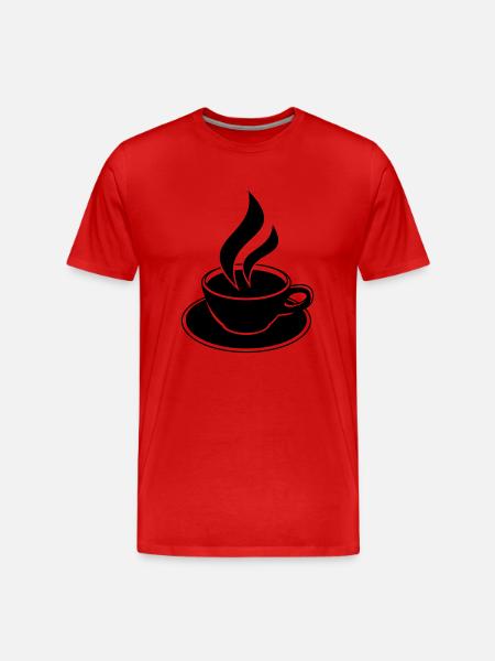 Coffee Cup Design - Men's Premium Organic T-Shirt - red