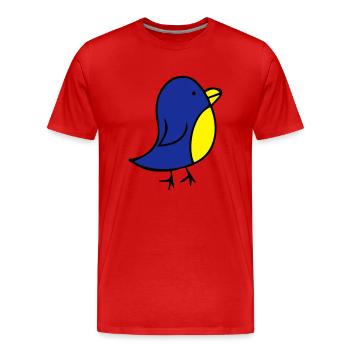 cute-bird - Männer Premium Bio T-Shirt - Rot - Vorne - Damien (186cm)