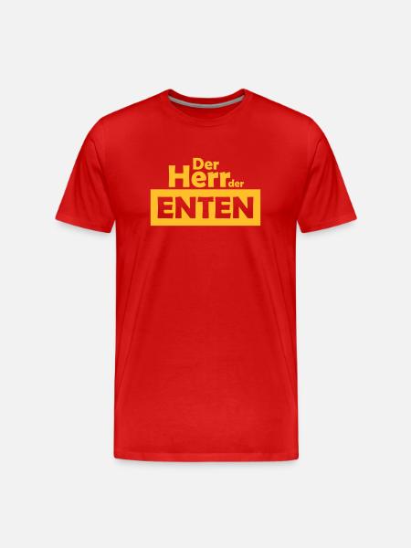 der herr der enten - Männer Premium Bio T-Shirt - Rot