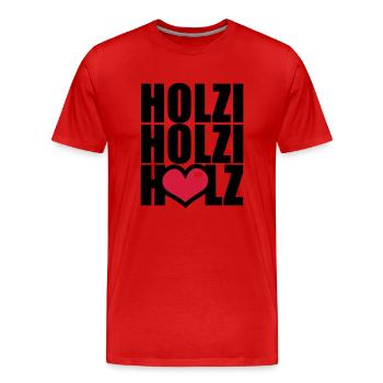 Ich und mein Holz - T-shirt bio Premium Homme - rouge - Devant - Damien (186cm)