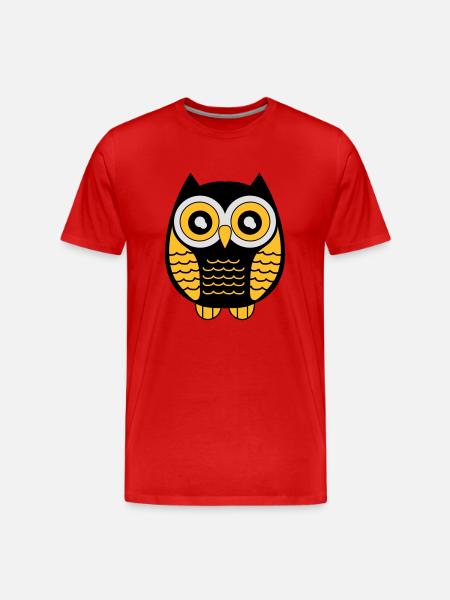 eule_02 - Men's Premium Organic T-Shirt - red