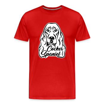 Cocker Spaniel - Men's Premium Organic T-Shirt - red - Front - Damien (186cm)