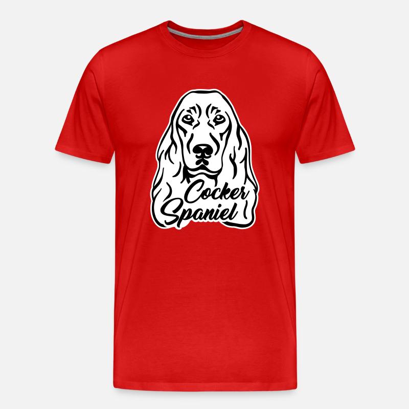 Cocker Spaniel - Männer Premium Bio T-Shirt - Rot