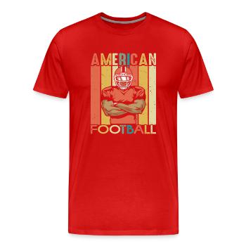 American football - Men's Premium Organic T-Shirt - red - Front - Damien (186cm)
