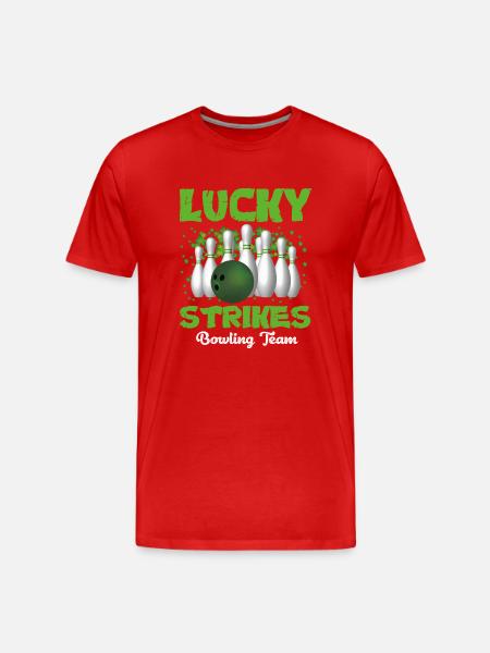 Lucky strikes bowling team - Men's Premium Organic T-Shirt - red