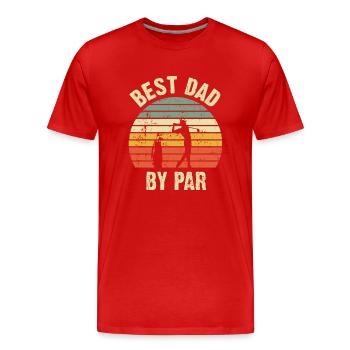 Best dad by par - Men's Premium Organic T-Shirt - red - Front - Damien (186cm)
