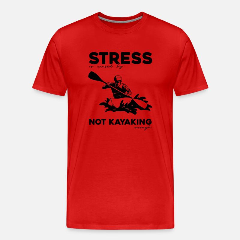 Kajak - Männer Premium Bio T-Shirt - Rot