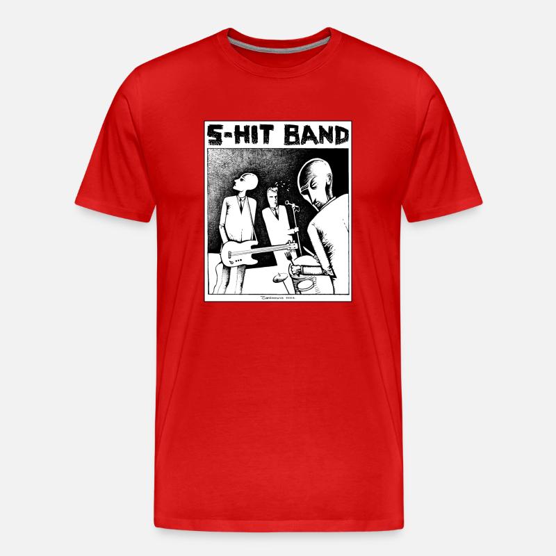 S-HIT BAND - Männer Premium Bio T-Shirt - Rot