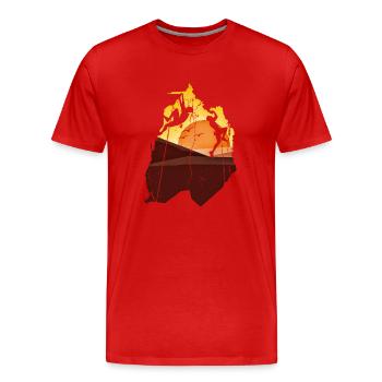 ALPINISTE - T-shirt bio Premium Homme - rouge - Devant - Damien (186cm)