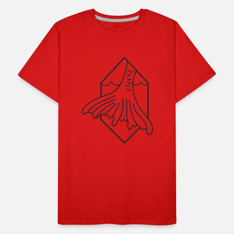 Queue de sirène vers le bas T-shirt bio Premium Homme