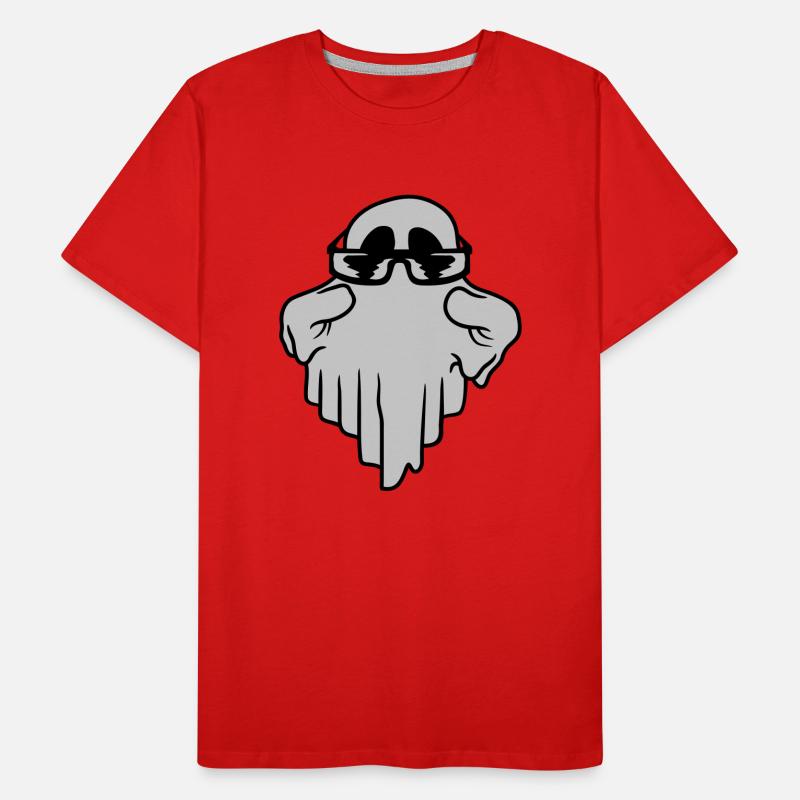 Sunglasses Ghost Comic Halloween Men's Premium Organic T-Shirt