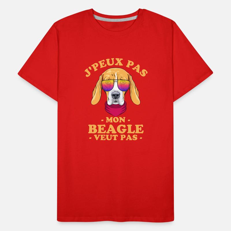 Mon beagle veut pas T-shirt bio Premium Homme