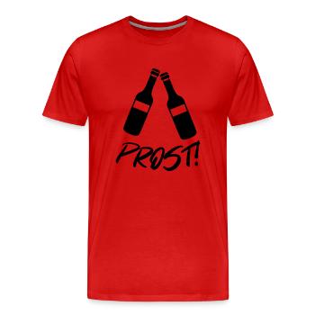 Applaudissements de la bière - T-shirt bio Premium Homme - rouge - Devant - Damien (186cm)