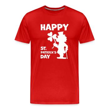 Chemise de la Saint-Patrick - T-shirt bio Premium Homme - rouge - Devant - Damien (186cm)
